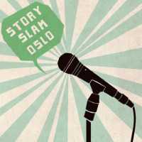 Image a StorySlam logo and microphone